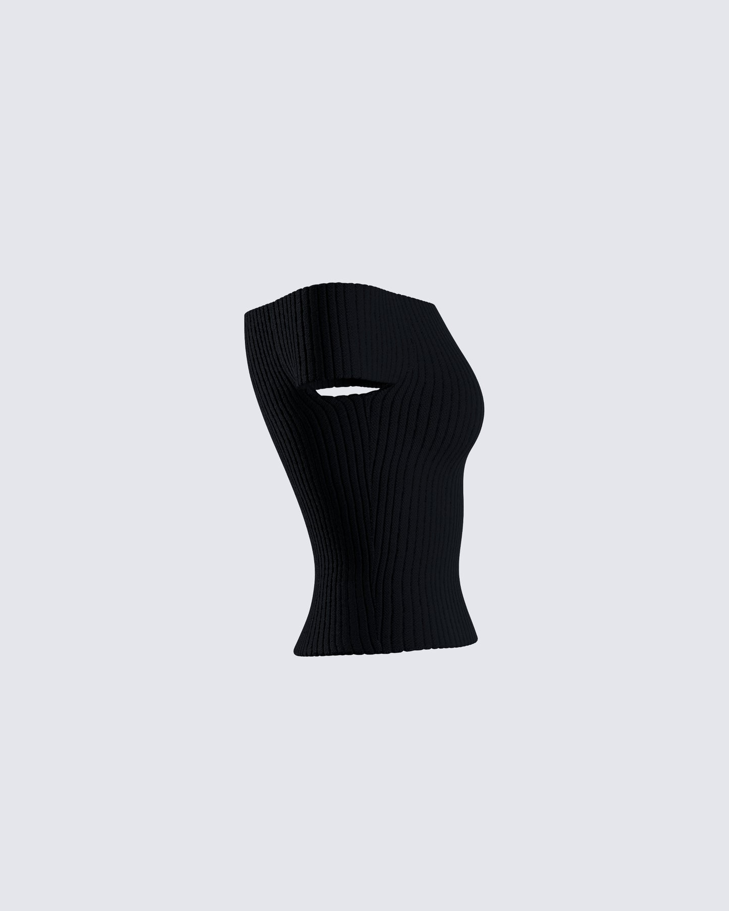 Crissle Black Rib Off Shoulder Top
