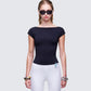 Caroline Black Backless Top