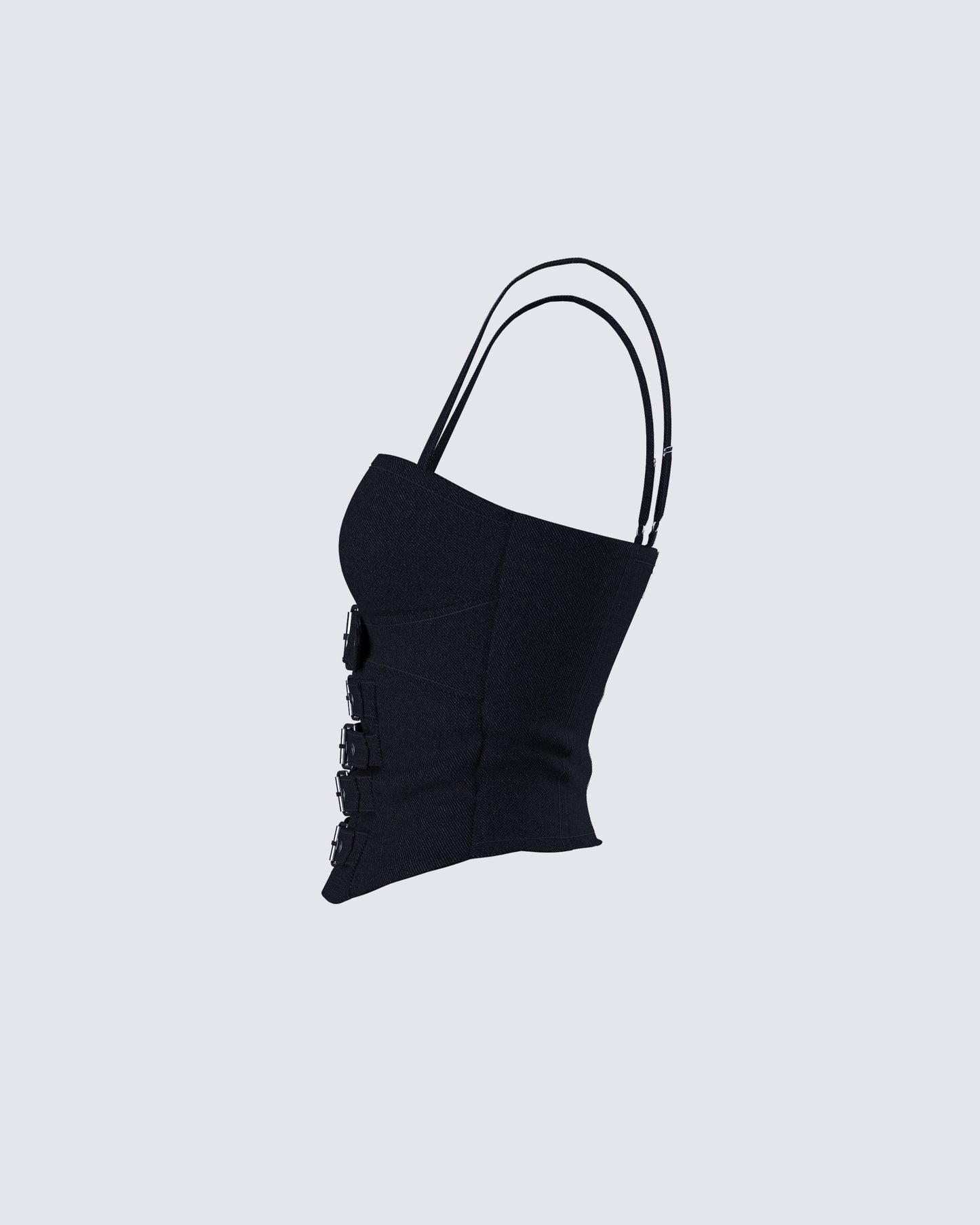 Serenity Black Denim Buckle Top
