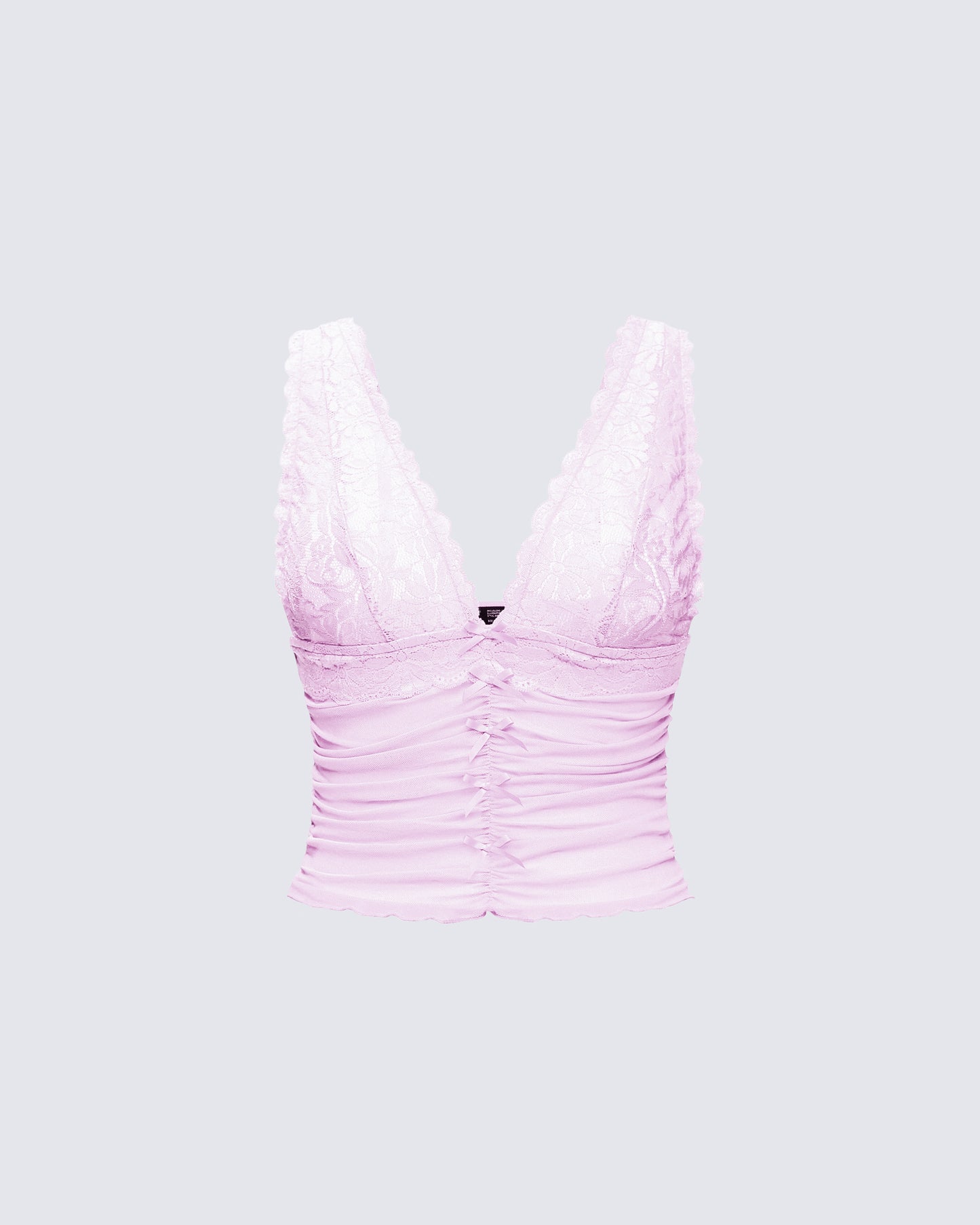 Hyacinth Pink Floral Bow Detail Top product front