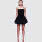 Hadley Black Bubble Mini Dress model front