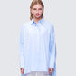 Hesper Blue Box Cut Shirt model front