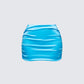 Saranna Blue Satin Micro Mini Skirt product front