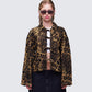 Lucretia Leopard Bow Tied Twill Shirt Jacket model front