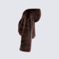 Joaquina Brown Fur Cropped Coat