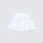 Pippa White Ruffle Tiered Skort