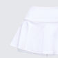 Pippa White Ruffle Tiered Skort