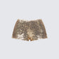 Posie Gold Sequin Mini Shorts product front