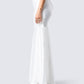 Minh White Satin Maxi Skirt