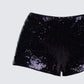 Posie Black Sequin Mini Shorts