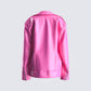 Ayse Pink Faux Leather Jacket