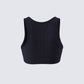 Waverly Black Ribbed Tank Top