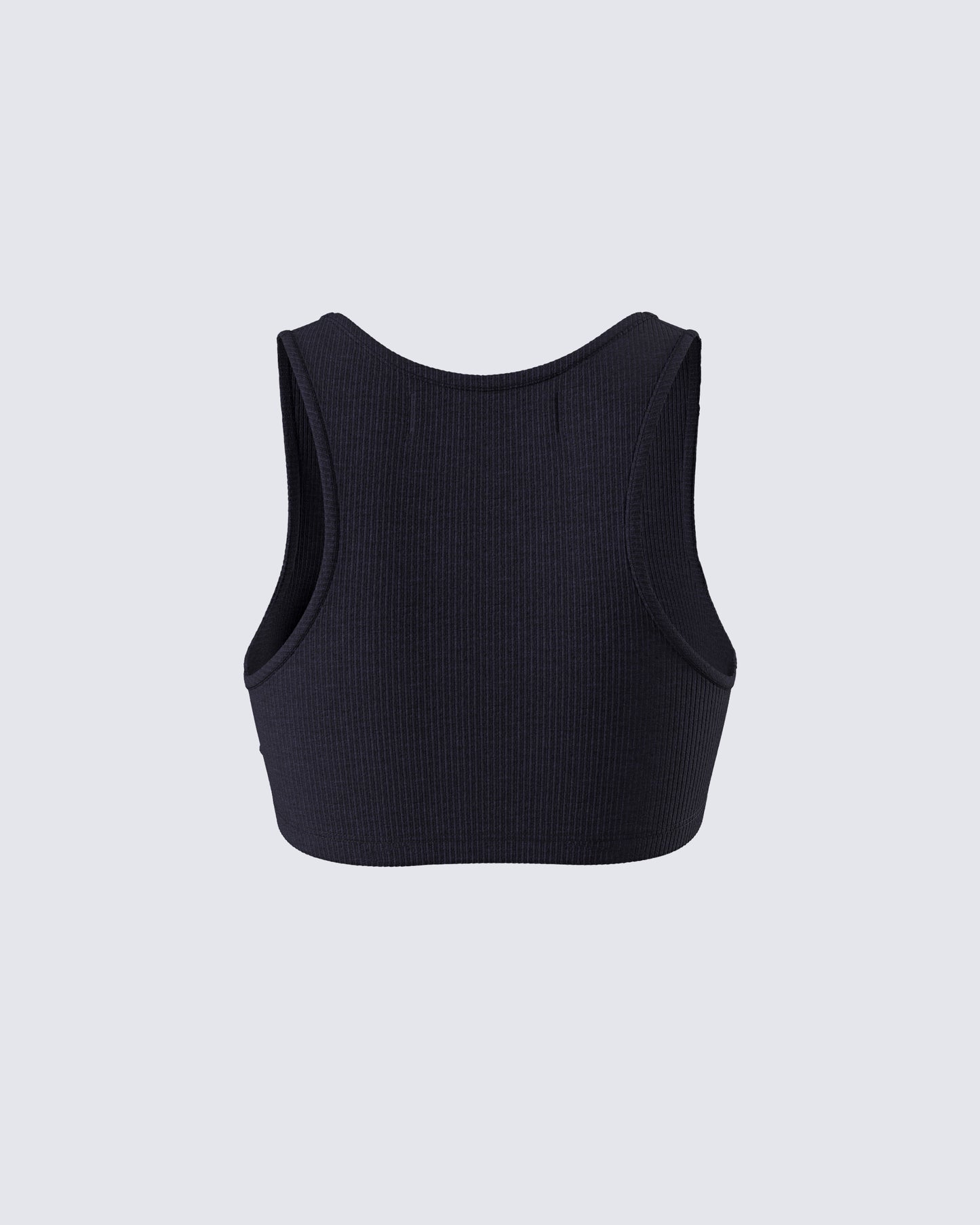 Waverly Black Ribbed Tank Top