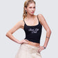 Atara Black Slogan Cami Top