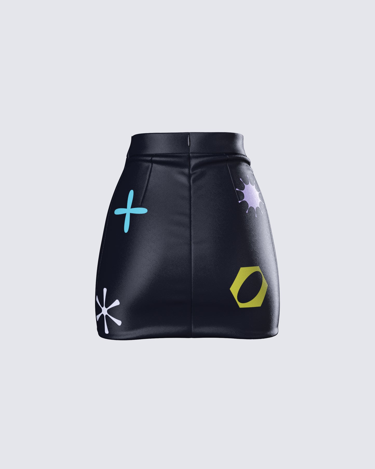 Jordy Black Vegan Leather Skirt