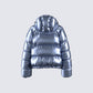 Azalea Blue Metallic Puffer Jacket