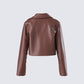 Donny Brown Vegan Leather Jacket