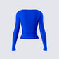 Brynee Blue Long Sleeve Top