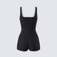 Kaede Black Contrast Binding Onesie