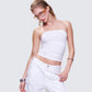 Aaliyah White Jersey Tube Top