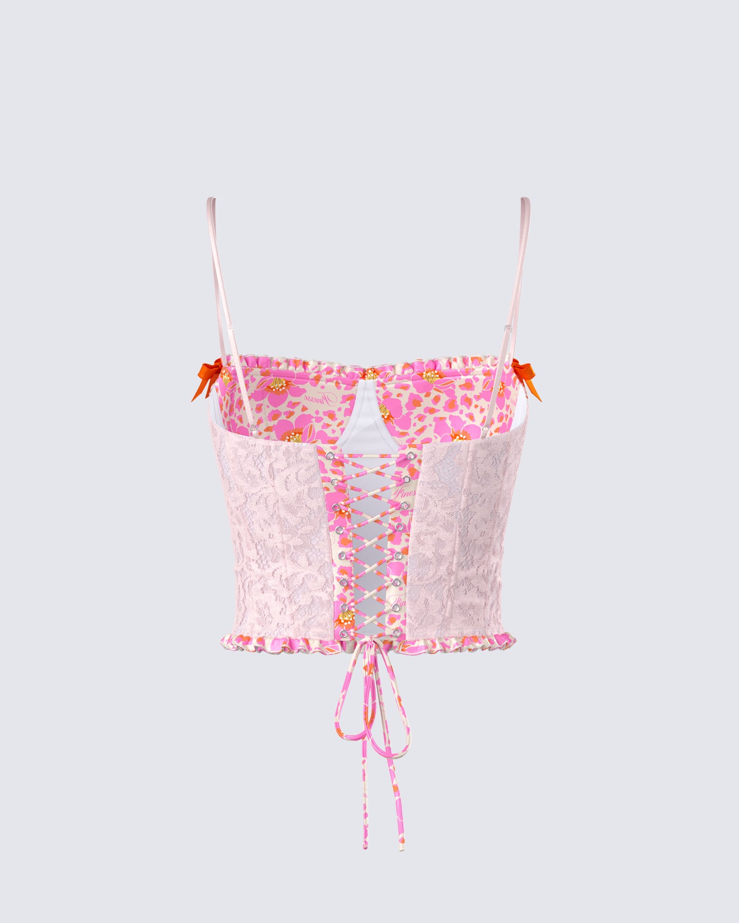 Ana Multi Floral Lace Bustier Top