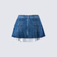 Robyn Pleated Denim Mini Skirt