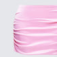 Saranna Pink Satin Micro Mini Skirt