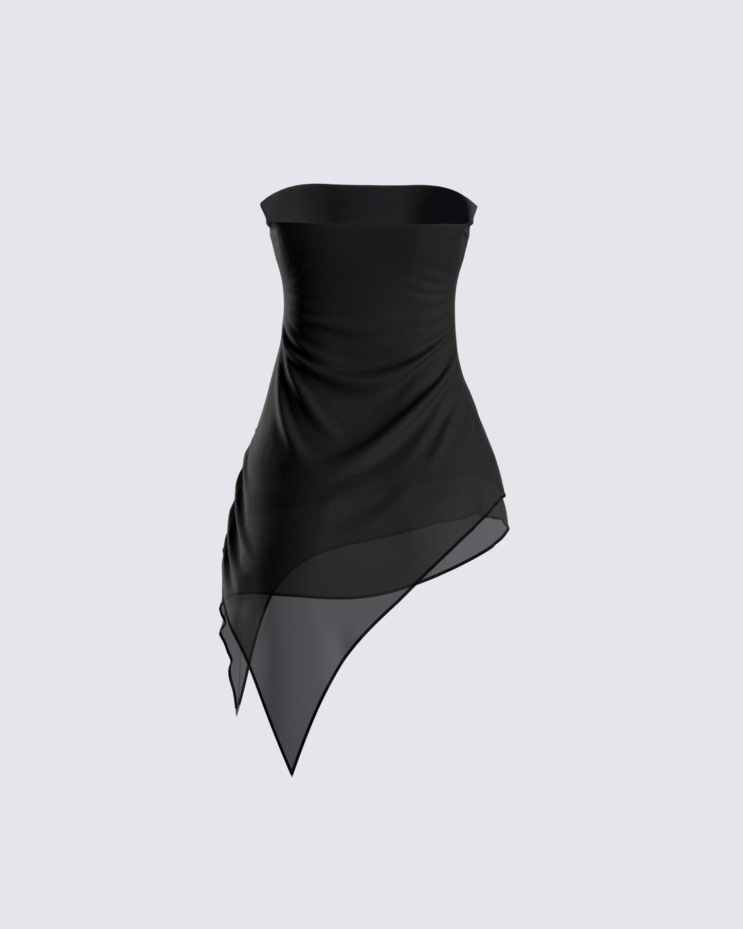 Narelle Black Mesh Ruffle Top