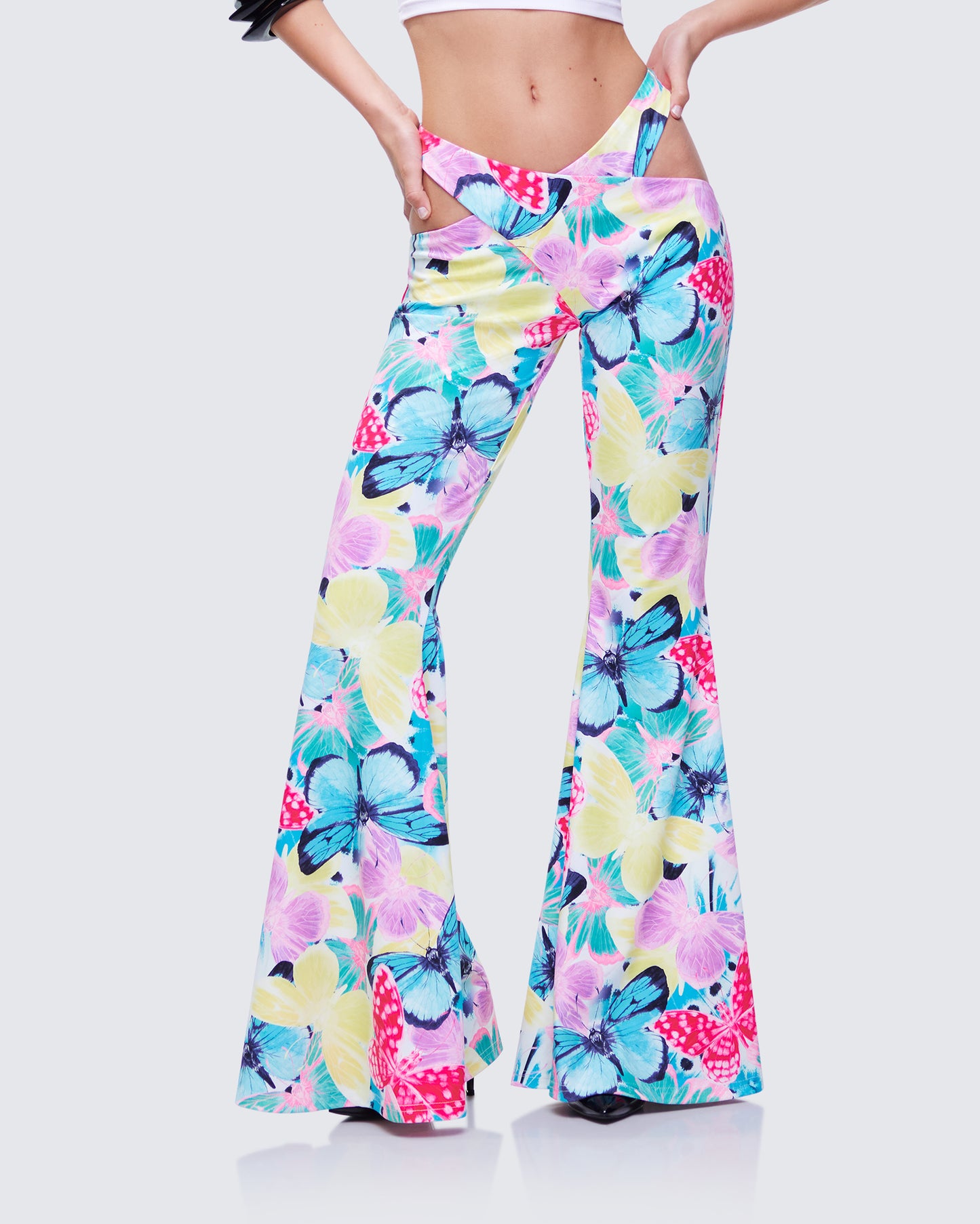 Kandi Printed Wrap Flare Pant