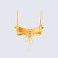 Lyra Yellow Ruffle Cropped Top