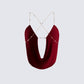 Ginger Burgundy Backless Cowl Top