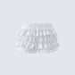 Amia White Ruffle Bloomer Micro Skort