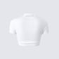 Gaia White Rhinestone Top