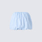 Isha Blue Striped Micro Mini Bubble Skirt