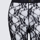 Arantza Black Lace Flared High Waisted Legging