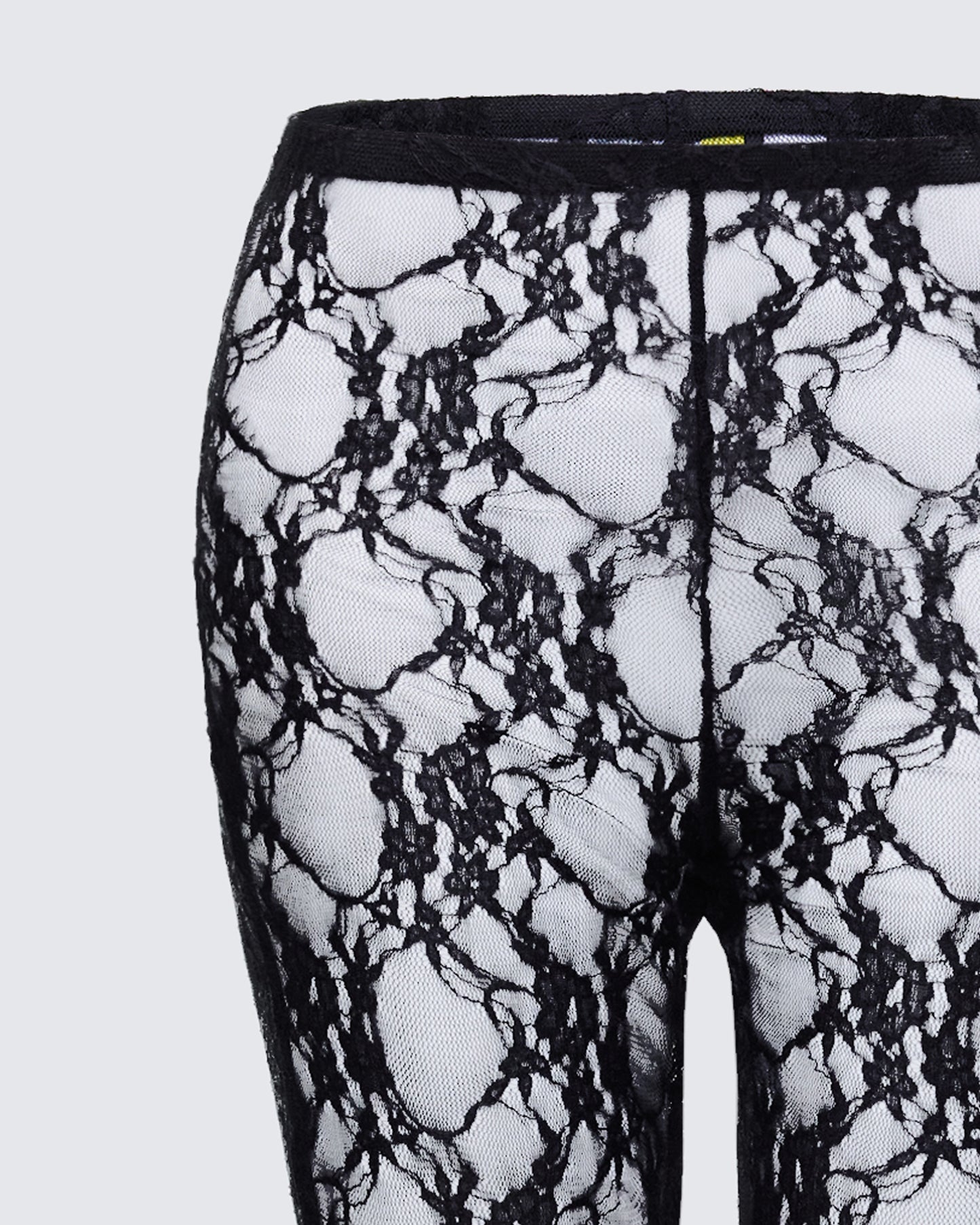 Arantza Black Lace Flared High Waisted Legging