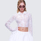 Eunji White Lace Blouse Top