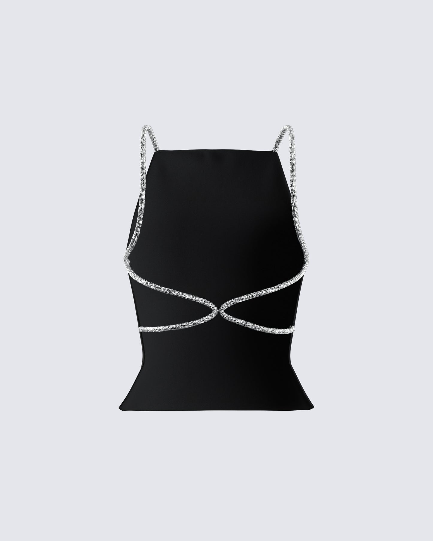 Birgit Black Rhinestone Top