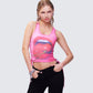 Nixie Pink Lace Up Graphic Tank