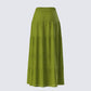 Didi Green Tiered Maxi Skirt