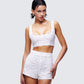 Keturah White Embroidered Lace Bra Top