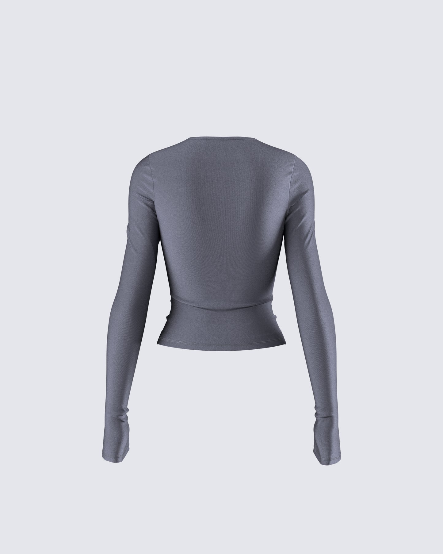 Vivi Grey Jersey Long Sleeve Top