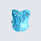 River Blue Flower Corset Top 3d product front