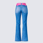 Hara Blue Low Rise Foldover Jean