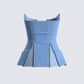 Liori Strapless Blue Denim Top