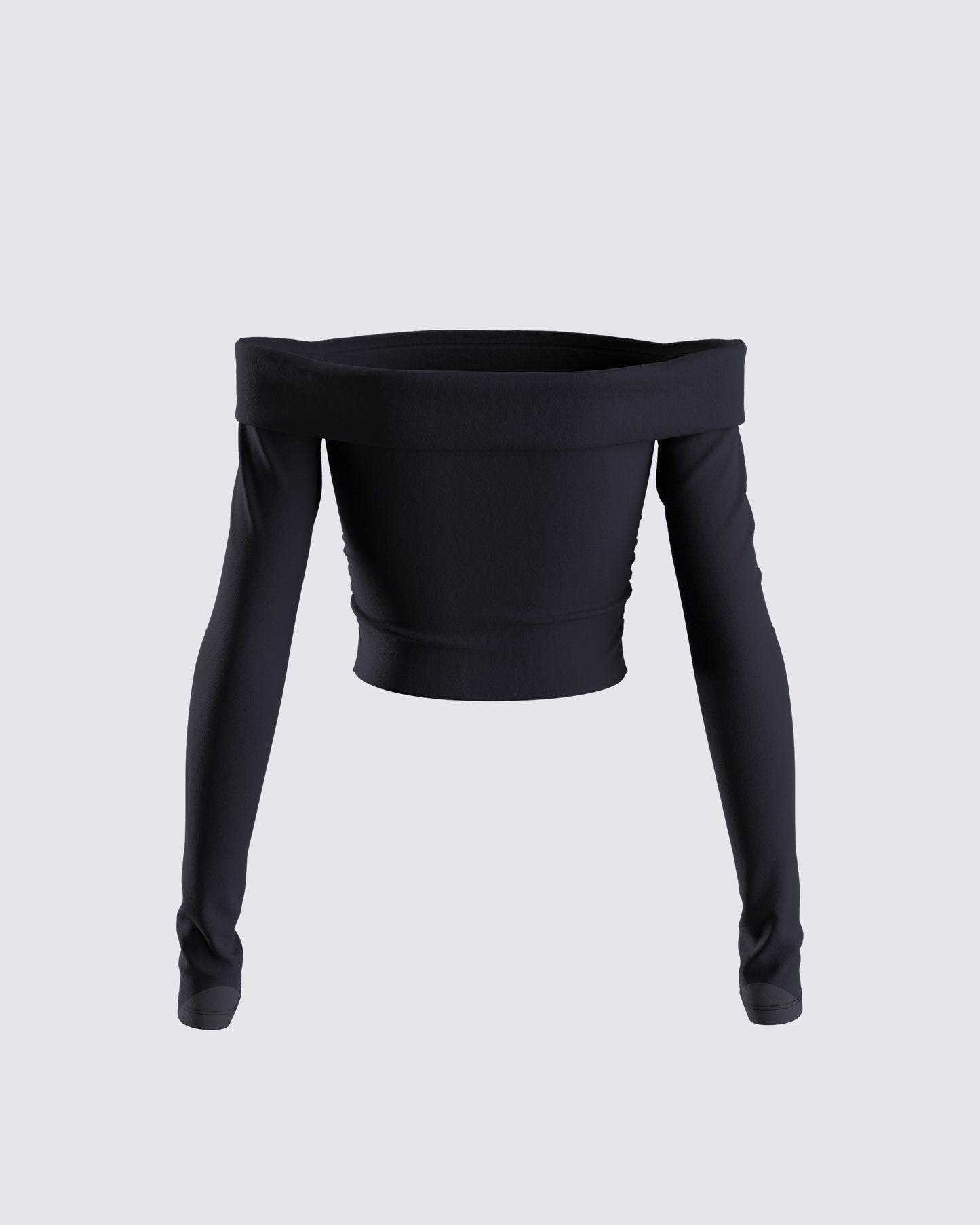 Zori Black Jersey Off Shoulder Top