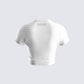 Leela White Jersey Graphic Top