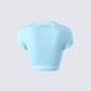 Seraina Aqua Graphic Top