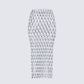 Jovita Silver Rhinestone Chain Midi Skirt