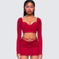 Venetia Red Sweetheart Top model front